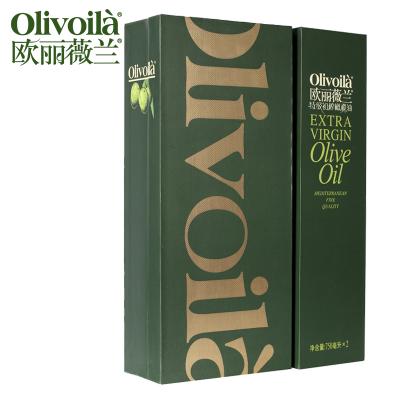 欧丽薇兰特级初榨橄榄油礼盒750ml*2瓶送刀叉家用olive