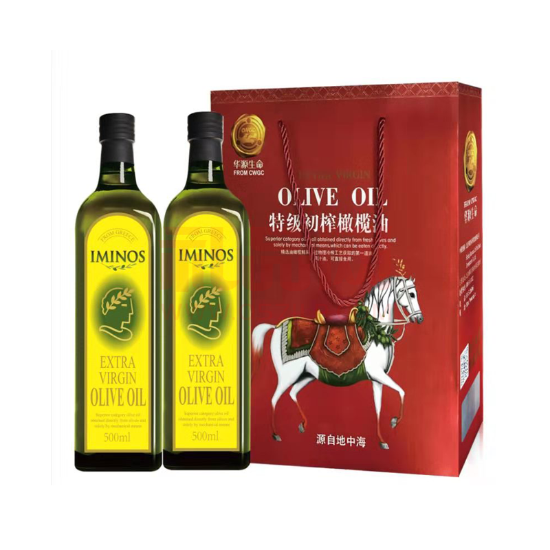 原装进口【米诺斯】特级初榨橄榄油500ml*2礼盒